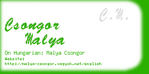 csongor malya business card